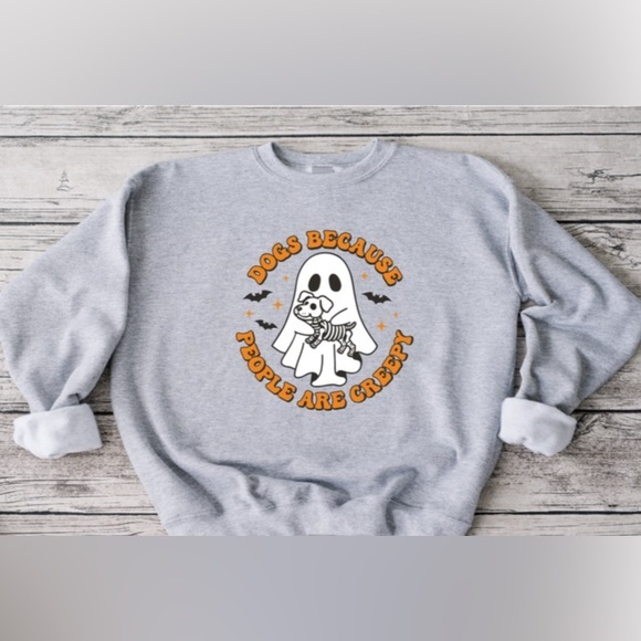 Gildan Tops - Dogs Because People Are Creepy Crewneck